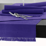 Hoydu Cotton Ribbed Table Runner 45cm x 200cm - ULTRA VIOLET