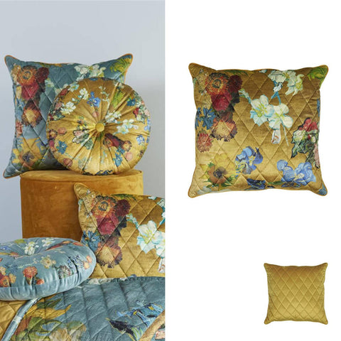 Bedding House Van Gogh Carr� Fleuri Gold Square Filled Cushion 50cm x 50cm