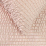 Ardor Ingrid Blush Seersucker Stripe Quilt Cover Set Queen
