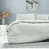 Ardor London Silver Embossed Quilt Cover Set King