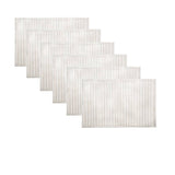Set of 6 Broad Slat Bamboo Table Placemats 30 x 45cm White