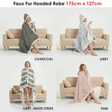 Ramesses Faux Fur Hooded Robe Pink