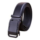Genuine Leather Belt Men's Plate Reversible Buckle Business Dress Belts
