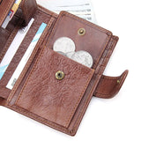 Genuine leather men wallets High-quality Multi card short wallet Men's Cow Leather RFID Card Holder