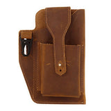 Men's Genuine Leather Retro Belt Waist Bag Cell Phone Belt Bag