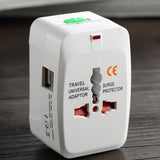 Dual USB Portable Electric Plug Power Socket Adapter International Travel Universal Charger Converter EU UK US AU