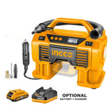 INGCO Air Compressor Car Tyre Deflator Inflator Pump 160PSI Auto Stop & Fittings