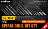 HSS Drill Bits Combination Set Wood Metal & Concrete Drilling Metric Titanium