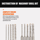 HSS Masonry Drill Bits Hammer Drilling Concrete Head Twist SDS Plus Shank 5-10mm