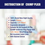 1.25-16 mm² Wire Crimper Cable Crimping Plier Terminal Anderson Plug Crimp Tool