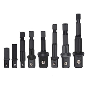 8Pc Drill Socket Adapter Set Impact Nut Driver Hex Extension Bits 1/4
