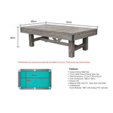 7FT 001 MDF 3IN1 Pool Table/Table Tennis Table/Dining Table Vintage Wood Grain