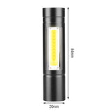 Super Bright COB Mini LED Flashlight USB Rechargeable Camping Small Torch Lamp