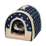 Pet Dog Cat House Kennel Soft Igloo Bed Cave Puppy Doggy Fashion Warm Cushion "Size":"M"