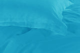 1000TC Tailored Double Size Light Blue Duvet Doona Quilt Cover Set