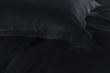 1000TC Tailored Single Size Black Duvet Doona Quilt Cover Set