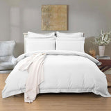 1000TC Tailored Super King Size White Duvet Doona Quilt Cover Set