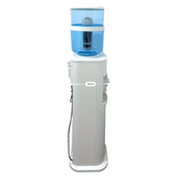 Luxurious White Free Standing Hot and Cold-Water Dispenser with Filter Bottle and LG Compressor