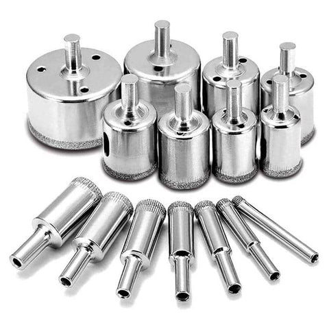 15PCS Diamond Drill Bit Set 6mm-50mm Tile Marble Glass Ceramic Hole Saw Drilling