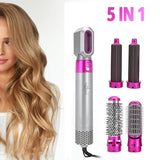 5 IN 1 Hair Dryer Brush Hot Comb Air Volumizer Curler Straightener Curling Style
