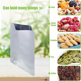 100PCS Mylar Foil Vacuum Food Storage Bags with Heat Seal