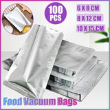 100PCS Mylar Foil Vacuum Food Storage Bags with Heat Seal