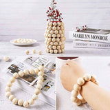 50 x 30mm Round Wood Bead Natural Unpainted Unfinished Wooden Beads Ball Spacer