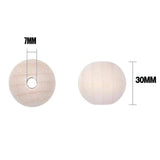 50 x 30mm Round Wood Bead Natural Unpainted Unfinished Wooden Beads Ball Spacer