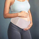 Pregnancy Belly Band Breathable Maternity Belt Back Pelvic Support Beige