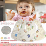 3X Baby Bibs Set Waterproof 100% Cotton Soft Kid Boy Girl Gift Adjustable 0-1yr