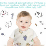 3X Baby Bibs Set Waterproof 100% Cotton Soft Kid Boy Girl Gift Adjustable 0-1yr