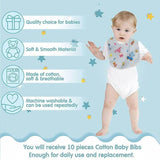 3X Baby Bibs Set Waterproof 100% Cotton Soft Kid Boy Girl Gift Adjustable 0-1yr