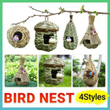 Qttie Bird Nest Breeding Box House Bed Cage Hut Cave Canary Finch Budgie Parrot