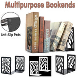 1 Pair Decorative Metal Bookends Heavy Duty Book Holder