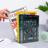 1 Pair Decorative Metal Bookends Heavy Duty Book Holder