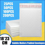 18*23cm Poly Bubble Mailers Envelope Padded Bag White Cushioned Satchel