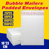 18*23cm Poly Bubble Mailers Envelope Padded Bag White Cushioned Satchel