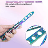 Csgo Rainbow Butterfly Knife Metal Folding Practice Trainer Training Tool
