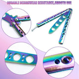 Csgo Rainbow Butterfly Knife Metal Folding Practice Trainer Training Tool