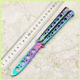 Csgo Rainbow Butterfly Knife Metal Folding Practice Trainer Training Tool