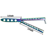 Csgo Rainbow Butterfly Knife Metal Folding Practice Trainer Training Tool