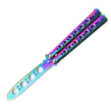 Csgo Rainbow Butterfly Knife Metal Folding Practice Trainer Training Tool