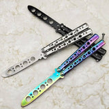 Csgo Rainbow Butterfly Knife Metal Folding Practice Trainer Training Tool