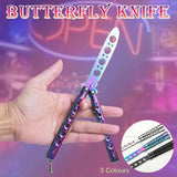 Csgo Rainbow Butterfly Knife Metal Folding Practice Trainer Training Tool