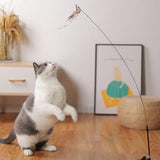 Cat Play Toy Simulation Birds Teaser Wand Interactive Stick with Suction Cup AU