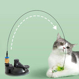 Cat Play Toy Simulation Birds Teaser Wand Interactive Stick with Suction Cup AU