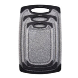 Plastic Chopping Board Cutting Boards Set for Kitchen Juice Groove Black Marble