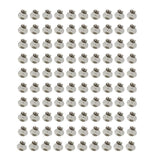 50/100/200PCS Earring Stud Posts Pads+Nut Backs Silvery Surgical Steel DIY Craft
