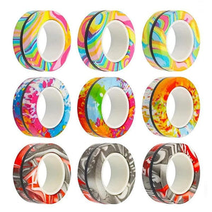 Magnetic Ring Finger Spinner Rainbow Fidget Sensory Autism Anxiety ADHD Stress