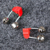 Up To 100PCS Best Bite Clip Fishing Alarm Bells Plastic Ring Double Rod Hot Red